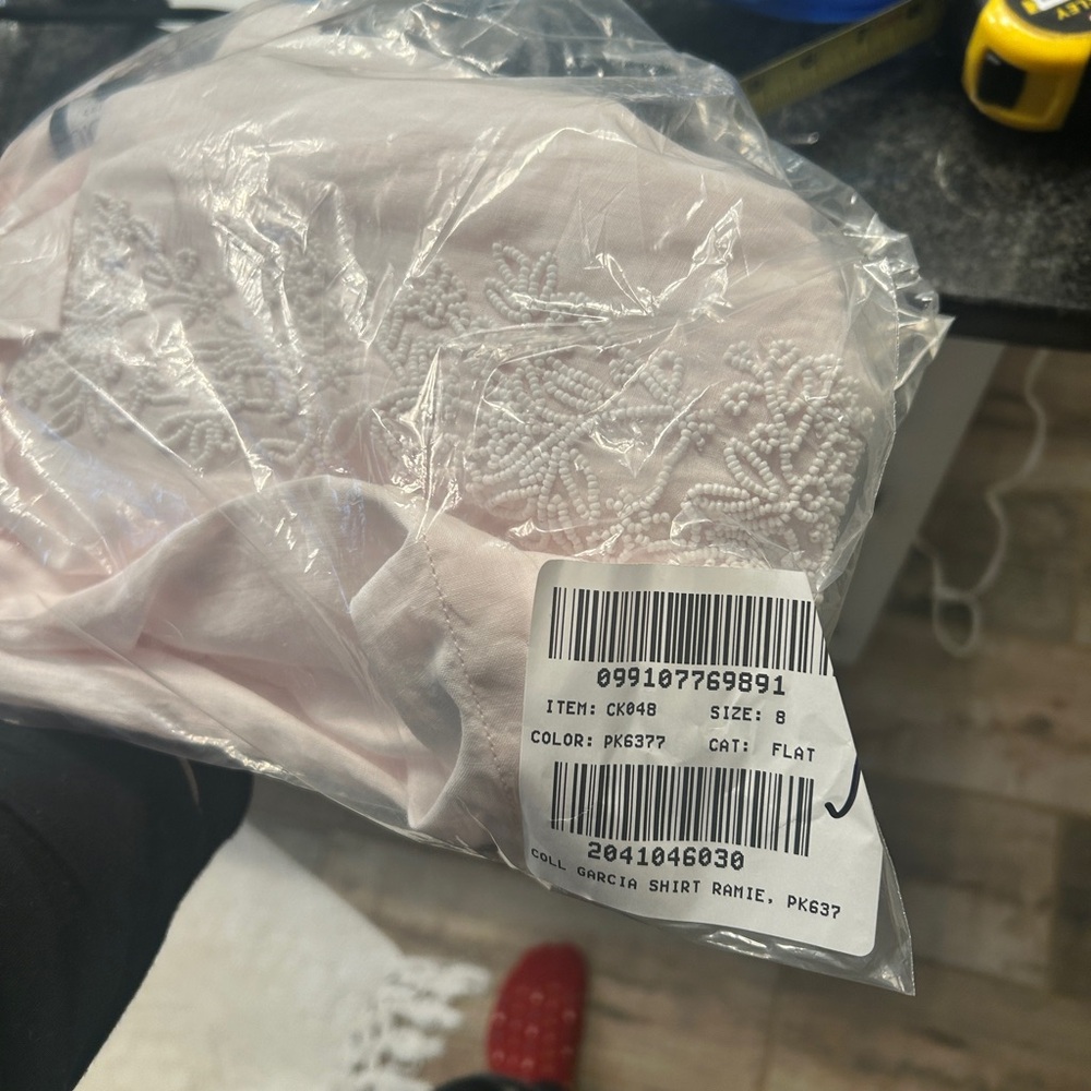 J.Crew Collection beaded button-up shirt in ramie - Picture 15 of 15